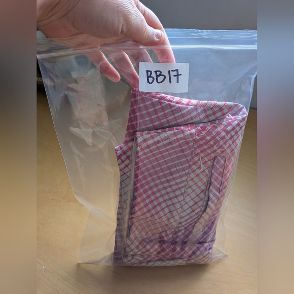 NIKE Golf Dry Fit Mini Short Skirt Size 8 Pink And Beige Pockets Side Zipper - Picture 10 of 10